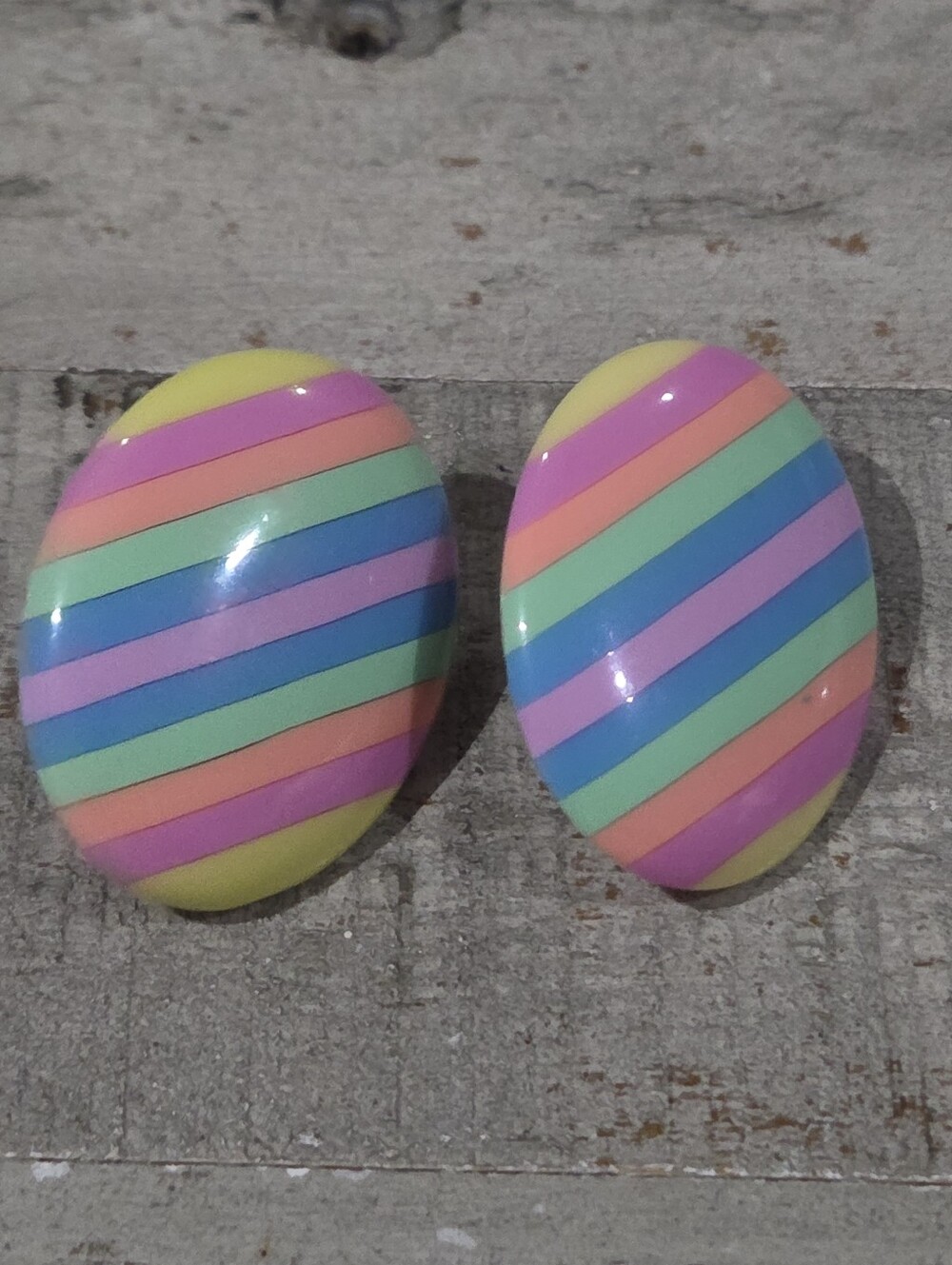 Vintage 1980's Pastel Earrings-2Pairs